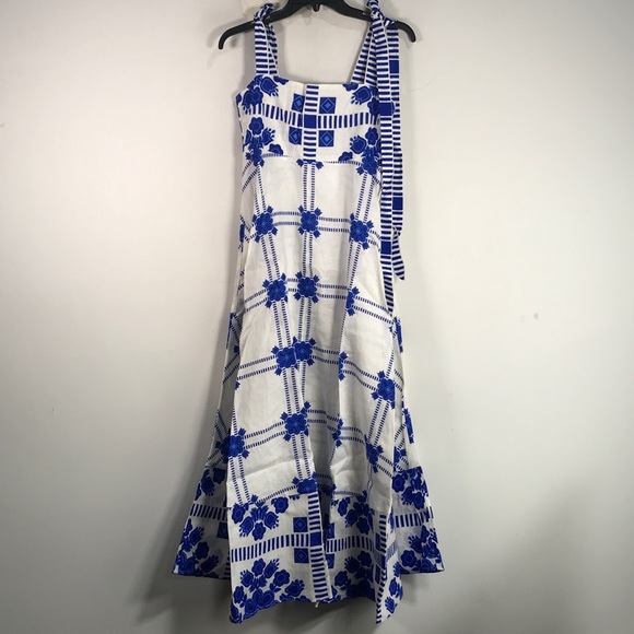 Aston Studio Dresses & Skirts - Aston Studio Mediterranean Pippa Dress, Women's Size 6 US - Blue/Foam White